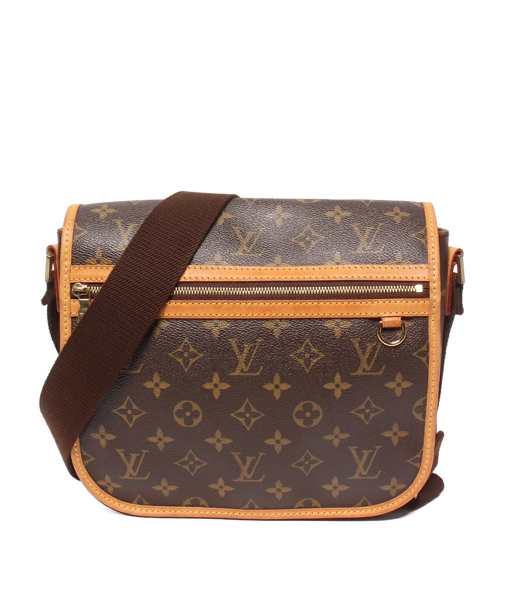 Louis Vuitton Messenger Crossbody Bag Bosphore Monogram Canvas Leather Brown